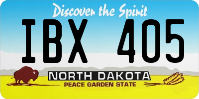 ND license plate IBX405