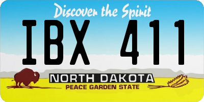 ND license plate IBX411