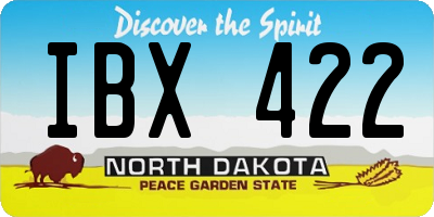 ND license plate IBX422