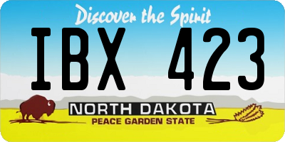 ND license plate IBX423