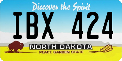 ND license plate IBX424