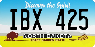 ND license plate IBX425