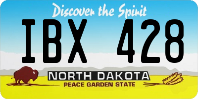 ND license plate IBX428