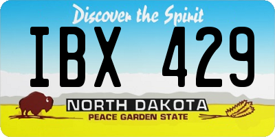 ND license plate IBX429