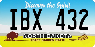 ND license plate IBX432