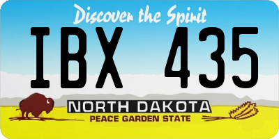 ND license plate IBX435