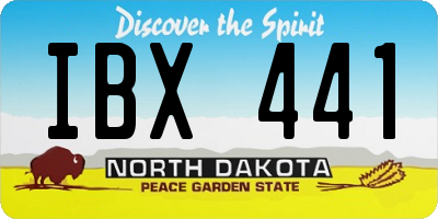 ND license plate IBX441