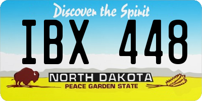 ND license plate IBX448
