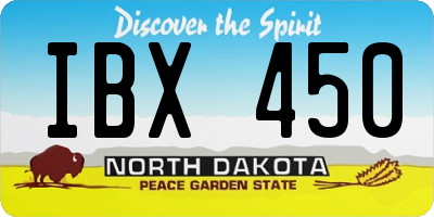 ND license plate IBX450