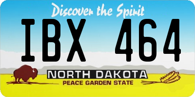 ND license plate IBX464
