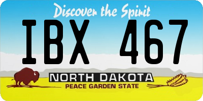 ND license plate IBX467