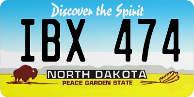 ND license plate IBX474