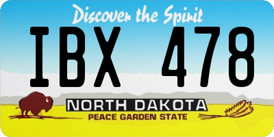 ND license plate IBX478