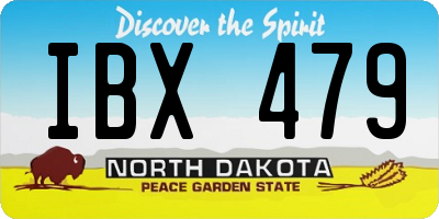 ND license plate IBX479