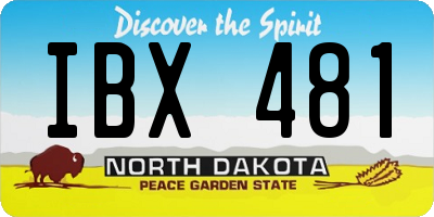 ND license plate IBX481