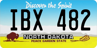 ND license plate IBX482