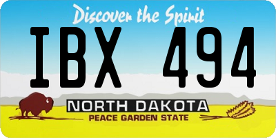 ND license plate IBX494