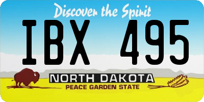 ND license plate IBX495