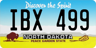 ND license plate IBX499