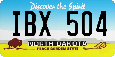 ND license plate IBX504
