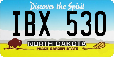 ND license plate IBX530
