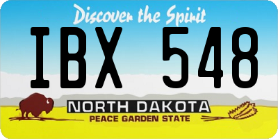 ND license plate IBX548
