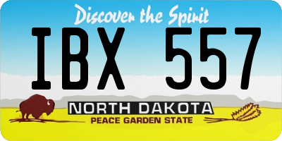 ND license plate IBX557