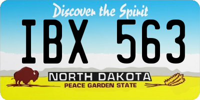 ND license plate IBX563