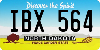 ND license plate IBX564