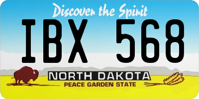 ND license plate IBX568