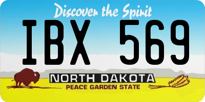 ND license plate IBX569