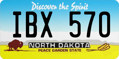 ND license plate IBX570