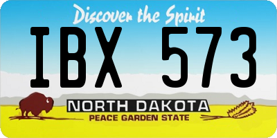 ND license plate IBX573