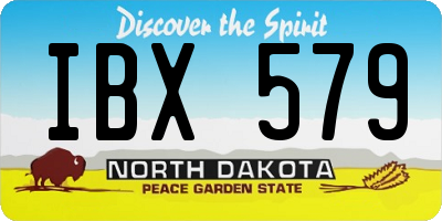 ND license plate IBX579