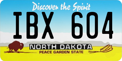 ND license plate IBX604