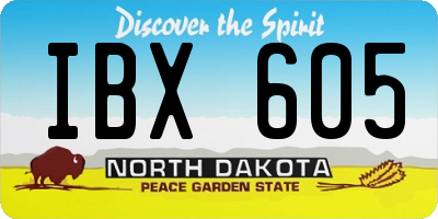 ND license plate IBX605