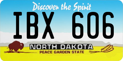 ND license plate IBX606