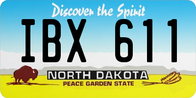 ND license plate IBX611