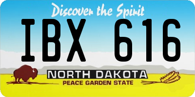 ND license plate IBX616