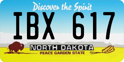 ND license plate IBX617