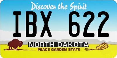 ND license plate IBX622