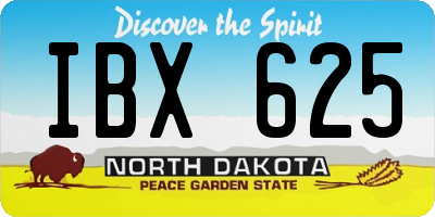 ND license plate IBX625