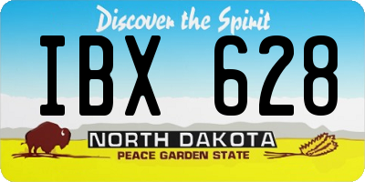 ND license plate IBX628