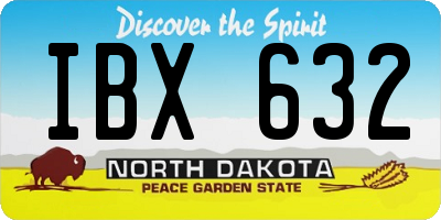 ND license plate IBX632