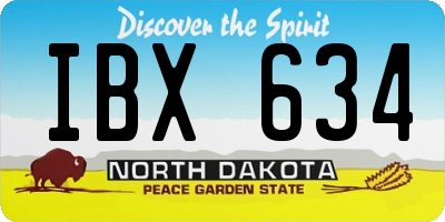 ND license plate IBX634