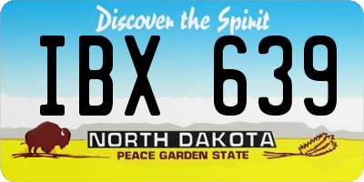 ND license plate IBX639