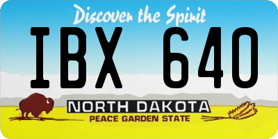 ND license plate IBX640
