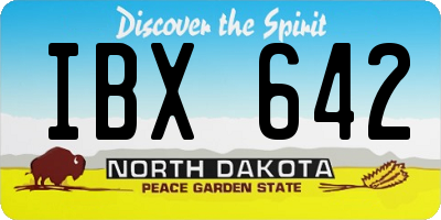 ND license plate IBX642
