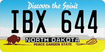 ND license plate IBX644