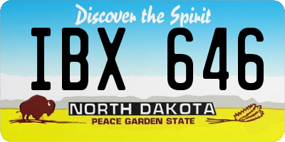 ND license plate IBX646